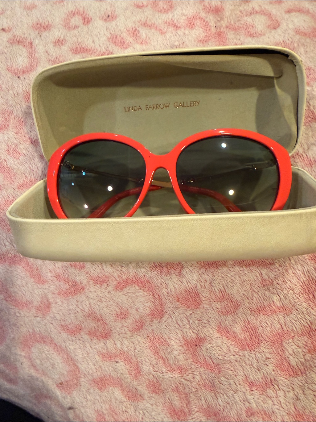 Linda Farrow Gallery Coral Oversized Sunglasses